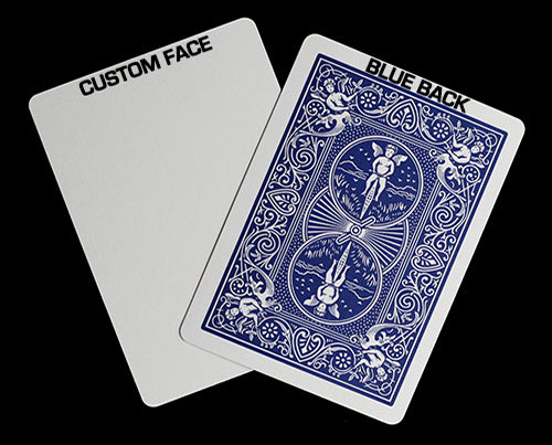 Custom Blue Printed Bicycle Playing Cards