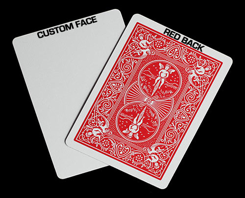 custom red printed bicycle playing cards